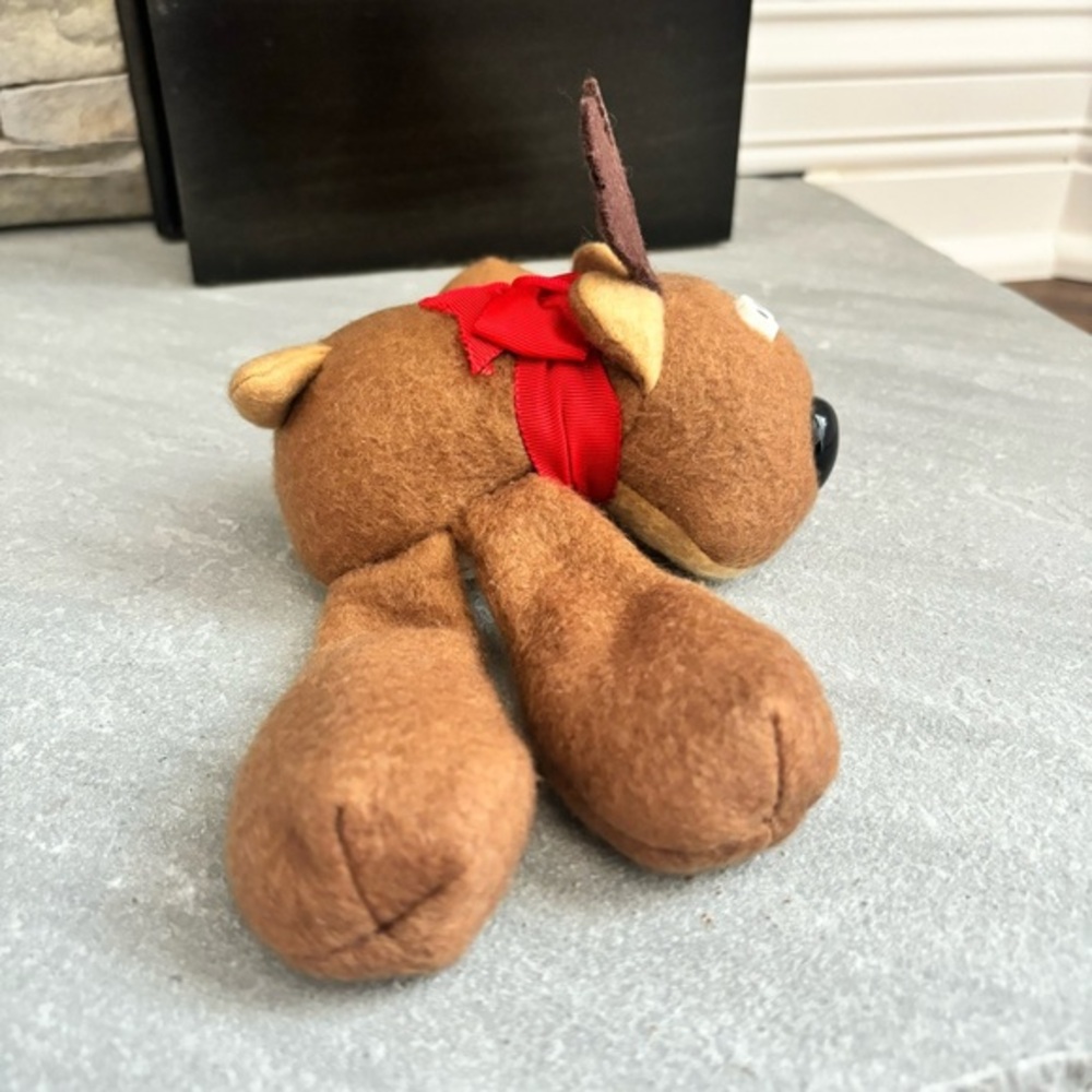 Hallmark Vintage Rodney Reindeer 1979 Beanie Plush Stuffed Animal Christmas - Picture 3 of 10
